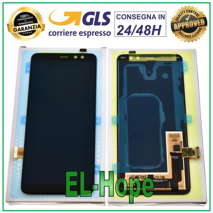 ORIGINAL SAMSUNG A8 2018 SM A530 TOUCH SCREEN DISPLAY BLACK GLASS GH97-21406A