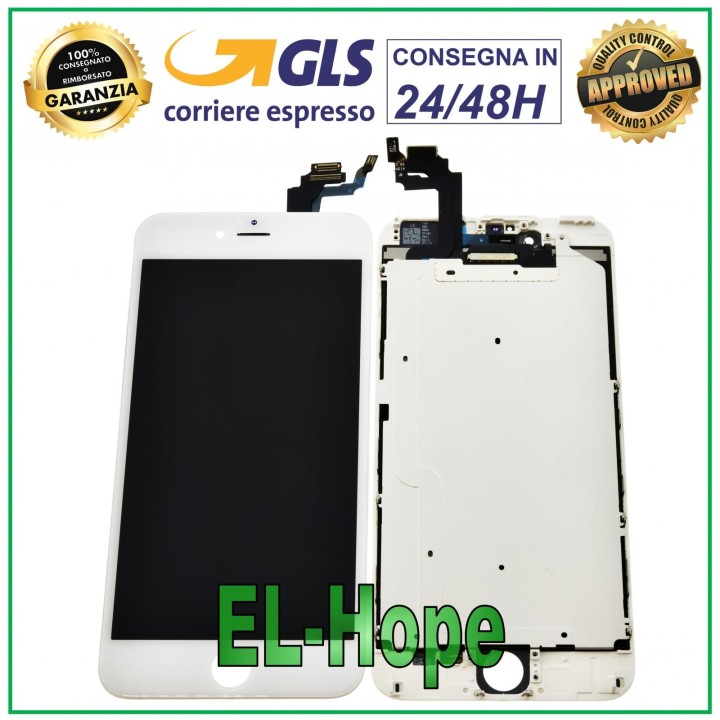 LCD DISPLAY FOR APPLE IPHONE 6 PLUS TOUCH SCREEN WHITE GLASS EQUAL TO ORIGINAL