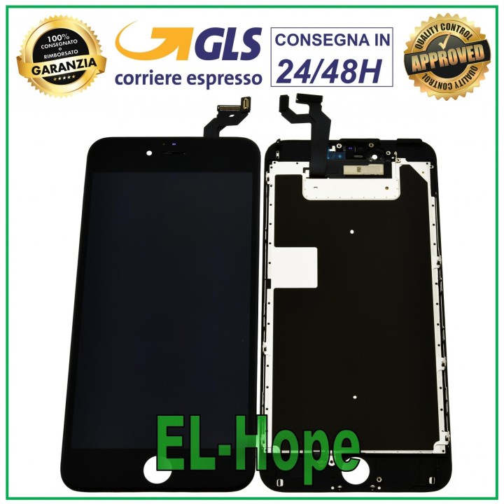 LCD DISPLAY FOR APPLE IPHONE 6S PLUS TOUCH SCREEN BLACK GLASS EQUAL TO ORIGINAL