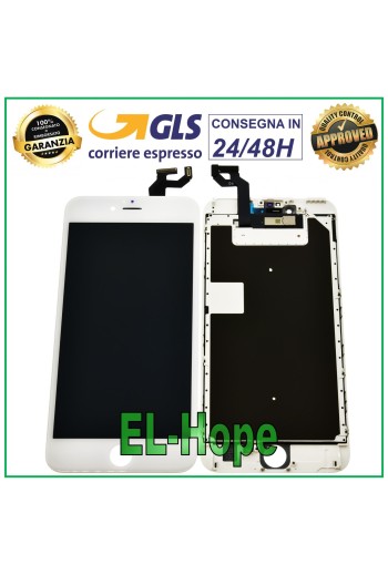 LCD DISPLAY FOR APPLE IPHONE 6S PLUS TOUCH SCREEN WHITE GLASS EQUAL TO ORIGINAL