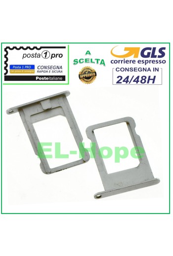 SLOT CART COMPARTMENT NANO SIM CARD HOLDER APPLE IPHONE 5S SILVER CARD HOUSING