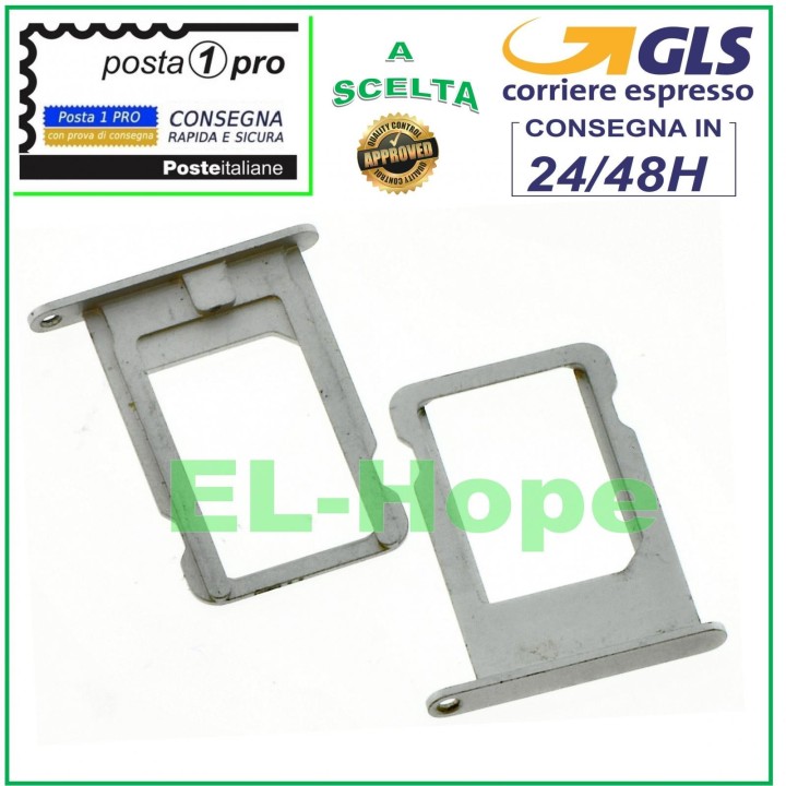 SLOT CART COMPARTMENT NANO SIM CARD HOLDER APPLE IPHONE 5S SILVER CARD HOUSING