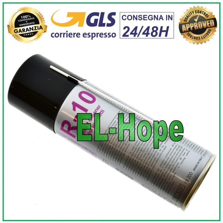 ELECTRICAL CONTACT CLEANER SPRAY WATER REPELLENT LUBRICANT 200ml R-10 DUE CI