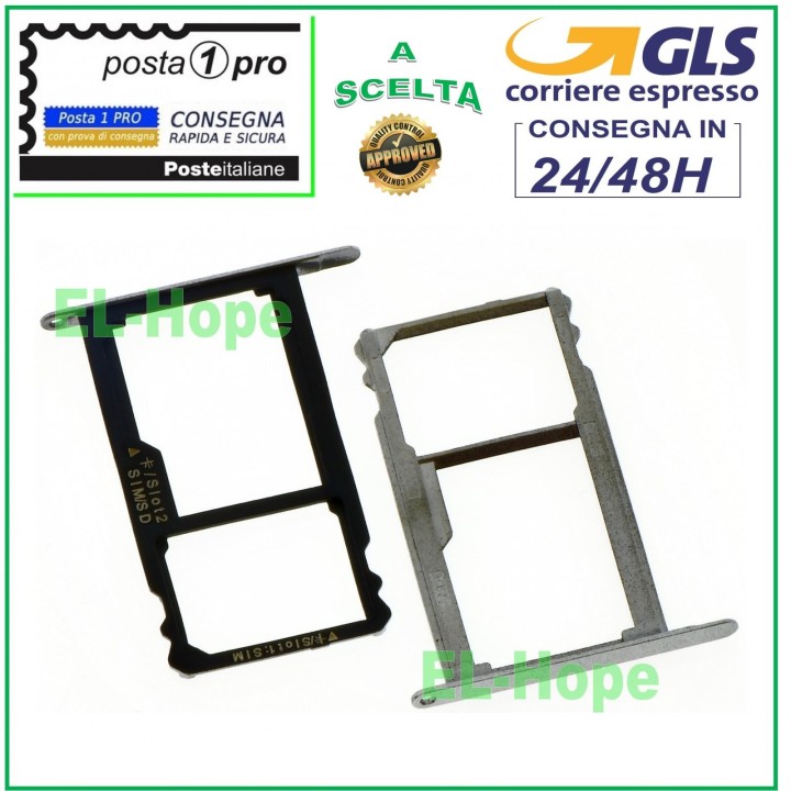 Nano SIM + Micro SD Card Slot for Huawei Mate 7 MT7-TL10 Silver