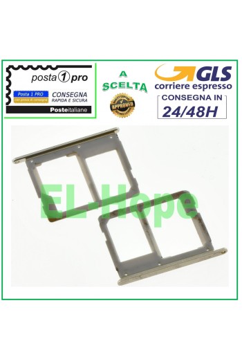 SLOT CARRIAGE COMPARTMENT NANO SIM CARD SD CARD SAMSUNG GALAXY A7 2016 SM A710 F GOLD