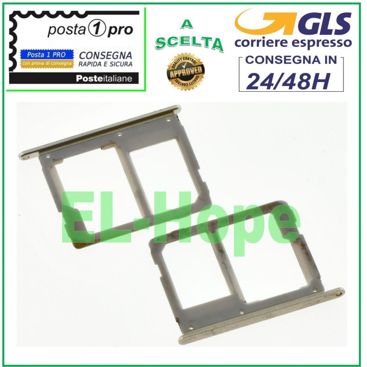 SLOT CARRIAGE COMPARTMENT NANO SIM CARD SD CARD SAMSUNG GALAXY A7 2016 SM A710 F GOLD