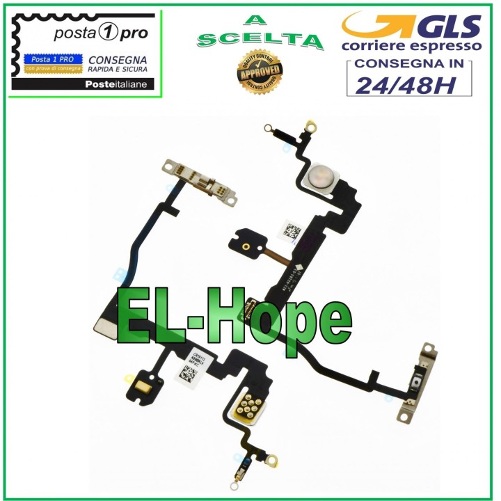 FLAT FLEX ON OFF POWER BUTTON APPLE IPHONE 11 PRO FLASH + MICROPHONE