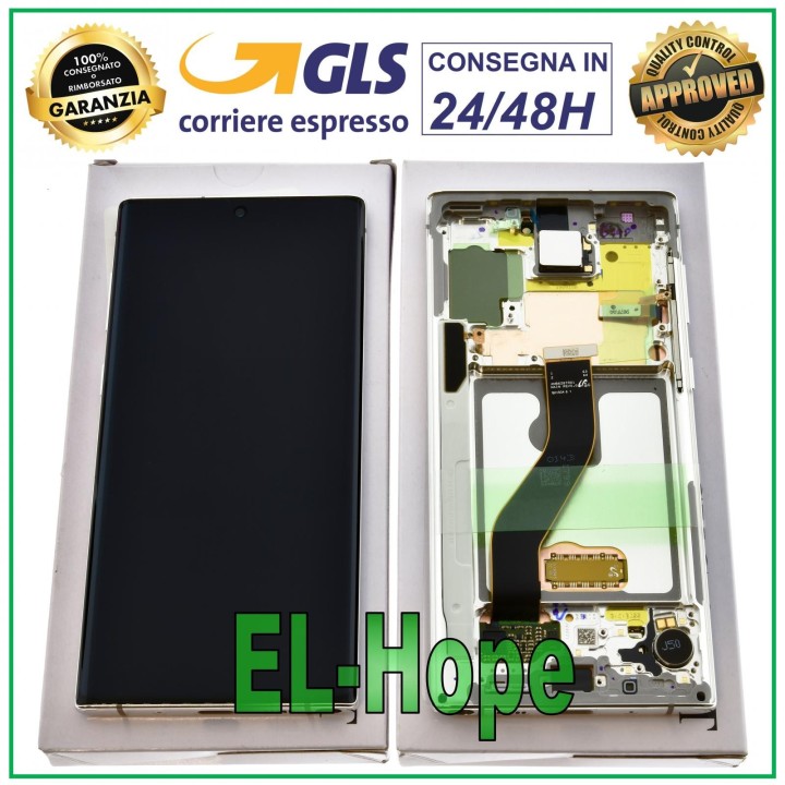 ORIGINAL DISPLAY SAMSUNG NOTE 10 SM-N970 N970F TOUCH SCREEN WHITE GH82-20818B
