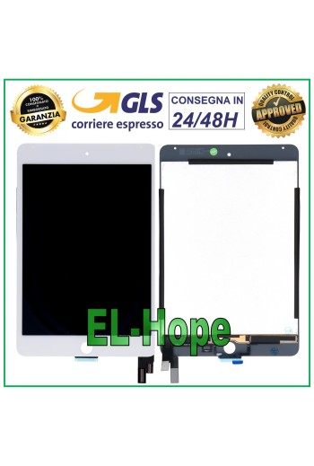 TOUCH SCREEN LCD DISPLAY FOR APPLE iPad MINI 4 A1538 A1550 WHITE GLASS SCREEN