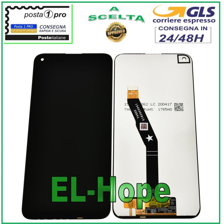 LCD TOUCH DISPLAY FOR HUAWEI P40 LITE E / Y7P 2020 ART-L28 L29 BLACK SCREEN