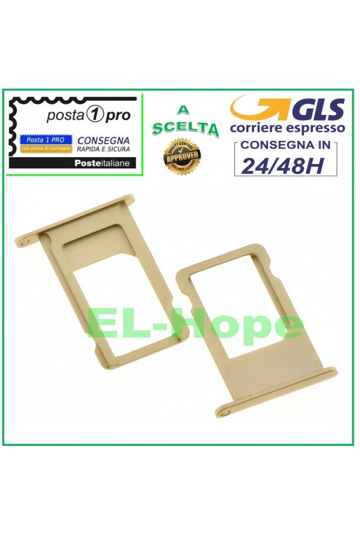 SLOT CART COMPARTMENT NANO SIM CARD HOLDER APPLE IPHONE 6S 6S+ PLUS GOLD