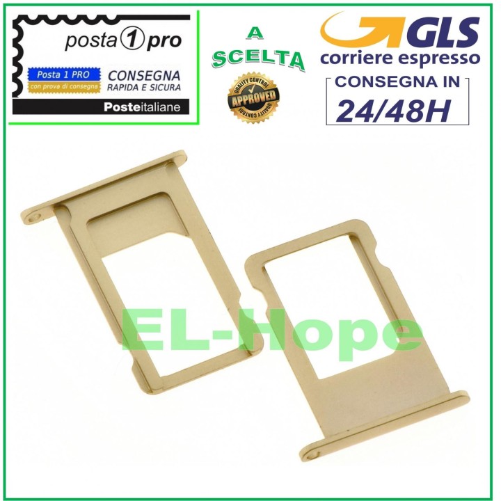 SLOT CART COMPARTMENT NANO SIM CARD HOLDER APPLE IPHONE 6S 6S+ PLUS GOLD