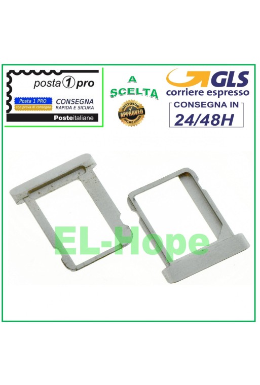 SLOT CART COMPARTMENT MICRO SIM CARD HOLDER APPLE IPAD 2 3 4 SILVER