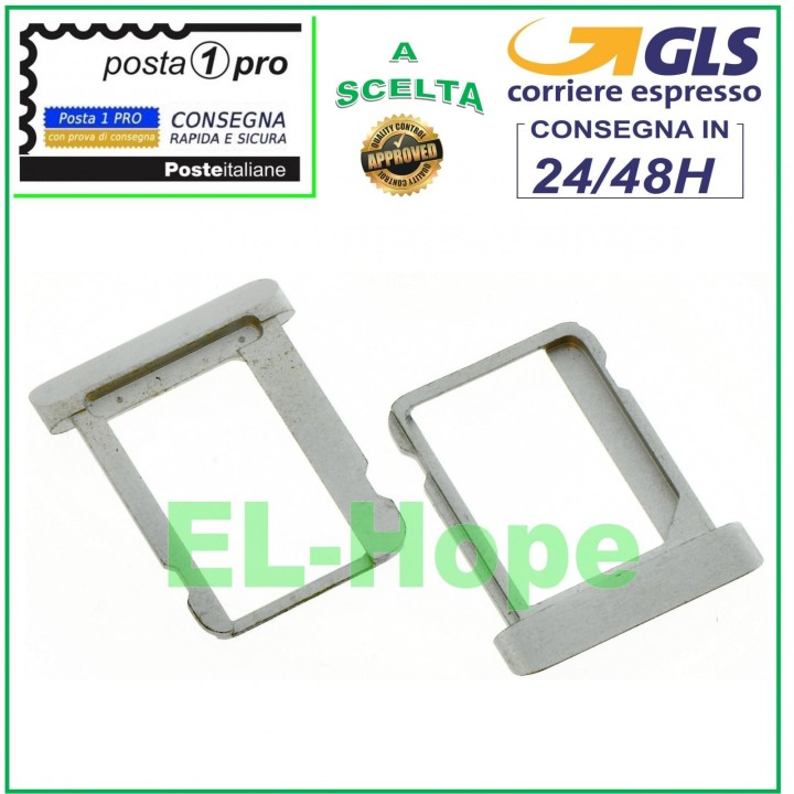 SLOT CART COMPARTMENT MICRO SIM CARD HOLDER APPLE IPAD 2 3 4 SILVER