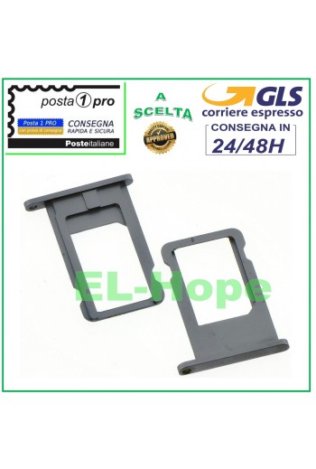 SLOT CART COMPARTMENT NANO SIM CARD HOLDER APPLE IPHONE 6 6G CARD HOUSING GREY