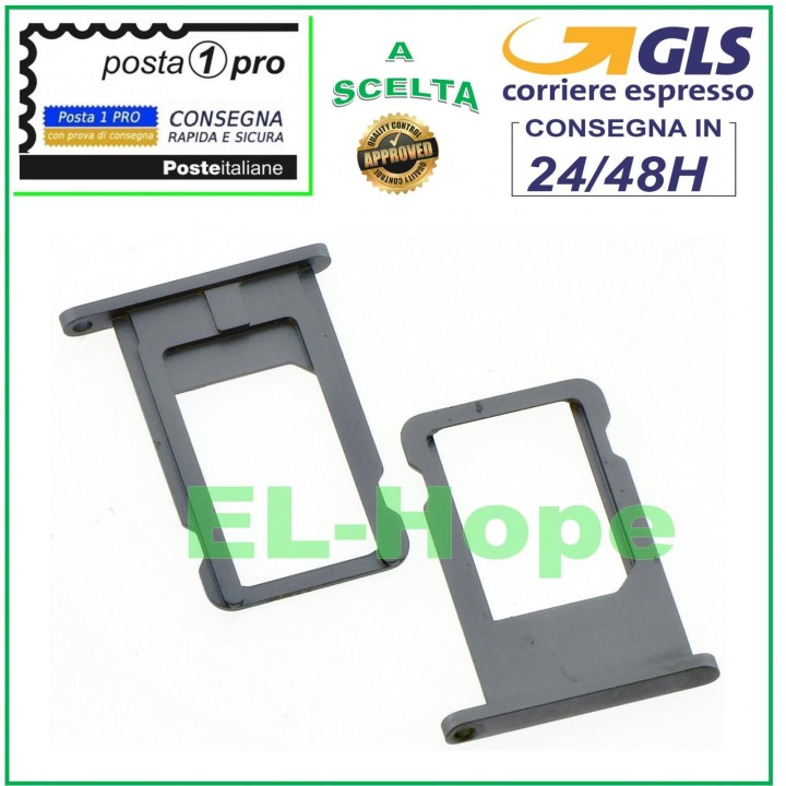 SLOT CART COMPARTMENT NANO SIM CARD HOLDER APPLE IPHONE 6 6G CARD HOUSING GREY