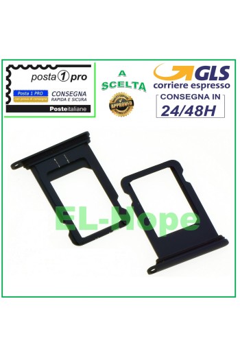SLOT CART COMPARTMENT HOLDER NANO SIM CARD FOR APPLE IPHONE 8 8G 8+ PLUS BLACK