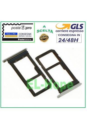 SLOT CART SIM CARD COMPARTMENT + MICRO SD SAMSUNG GALAXY S7 SM-G930F SILVER