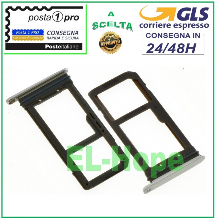 SLOT CART SIM CARD COMPARTMENT + MICRO SD SAMSUNG GALAXY S7 SM-G930F SILVER