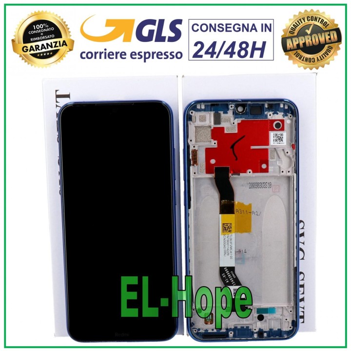 LCD DISPLAY + ORIGINAL FRAME XIAOMI REDMI NOTE 8T M1908C3XG TOUCH SCREEN BLUE
