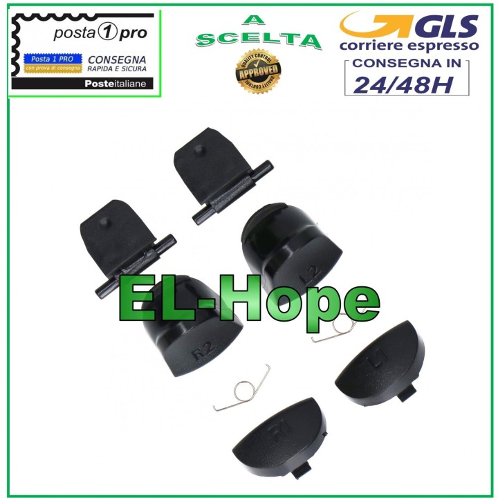 REPLACEMENT LEVER BUTTON SET L1 L2 R1 R2 + SPRINGS PS4 SLIM CONTROLLER JDM-030