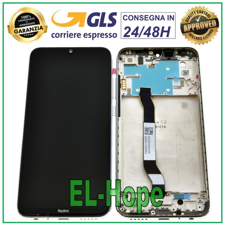 LCD DISPLAY + ORIGINAL FRAME XIAOMI REDMI NOTE 8 M1908C3JG TOUCH SCREEN WHITE