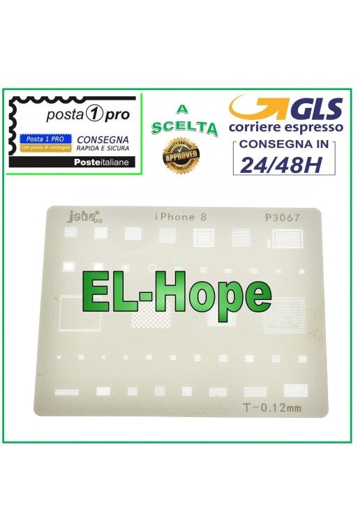 IC CHIP STENCIL FOR APPLE IPHONE 8 REFLOW REBALLING REWORK BGA GPU RAM INTEL