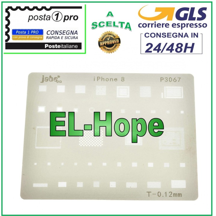 IC CHIP STENCIL FOR APPLE IPHONE 8 REFLOW REBALLING REWORK BGA GPU RAM INTEL