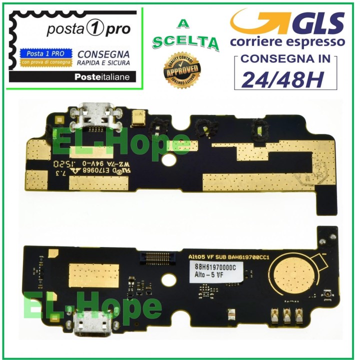 CHARGING CONNECTOR VODAFONE SMART PRIME 6 VF-895N MICROPHONE PCB DOCK USB CHARGE