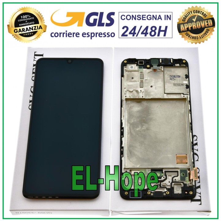 DISPLAY FRAME ORIGINAL RENEWED SAMSUNG A41 SM-A415 A415F TOUCH BLACK GH82-22860A