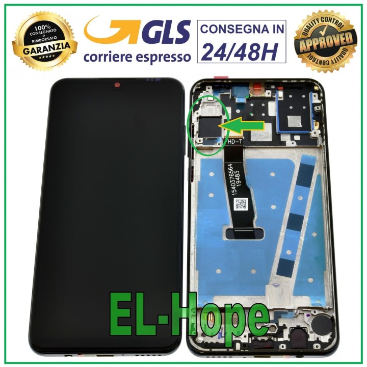 LCD DISPLAY FRAME FOR HUAWEI P30 LITE MAR-LX1M MAR-LX1A LX2J 48 MP TOUCH BLACK