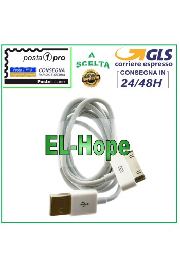 DATA CABLE CHARGING CABLE BATTERY CHARGER APPLE IPHONE 4 4S IPAD 2 3 4 1 MT