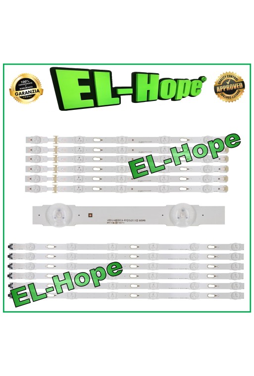 KIT 12 LED BARS FOR 48 TV SAMSUNG V5DU-480DCB-R1 LED90 L535mm - LED89 L440mm