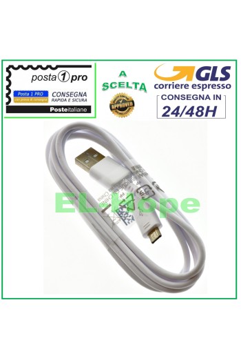 DATA CABLE CHARGING CABLE BATTERY CHARGER MICRO USB UNIVERSAL 1 MT WHITE