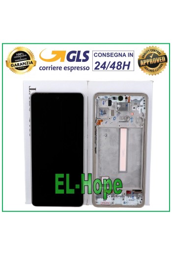 LCD DISPLAY + ORIGINAL FRAME SAMSUNG GALAXY A53 5G SM A536 A536B TOUCH WHITE