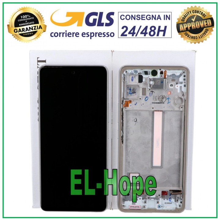 DISPLAY + ORIGINAL FRAME SAMSUNG A53 5G SM A536 A536B TOUCH WHITE GH82-28025B