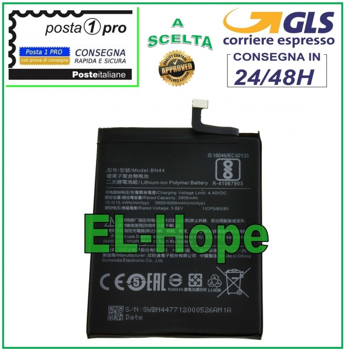 BATTERY BN44 FOR XIAOMI REDMI 5 / 5 PLUS MEE7 MEG7 MET7 4000 mAh EQUAL TO ORIGINAL