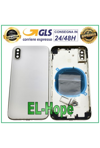 Back Case Cover Frame for Apple iPhone X White