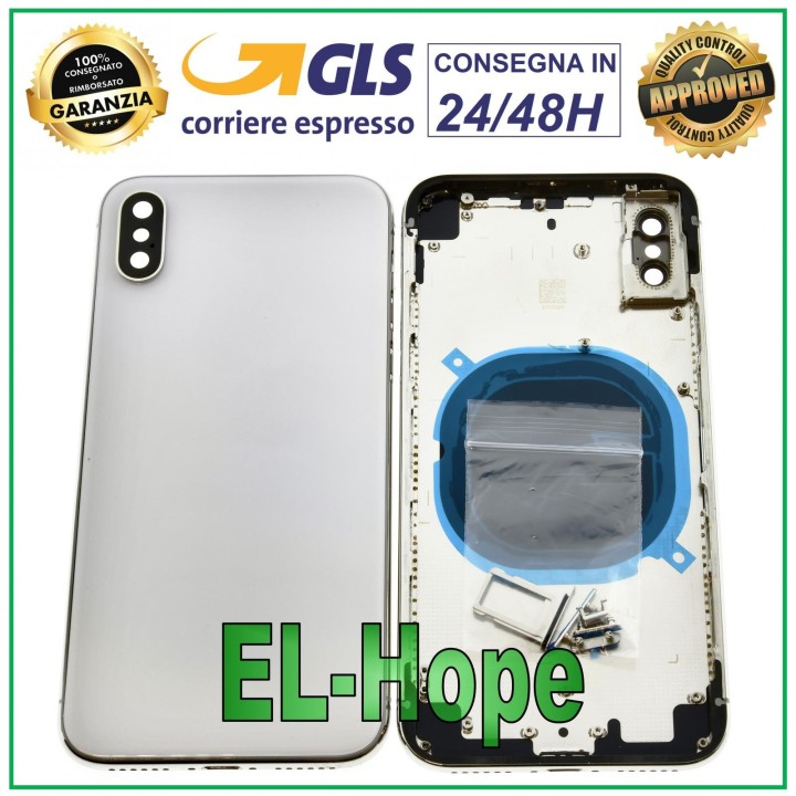 Back Case Cover Frame for Apple iPhone X White