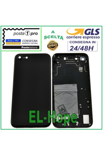 BACK CASE FRAME FOR APPLE IPHONE 7 7G BACK CASE COVER GLOSSY BLACK