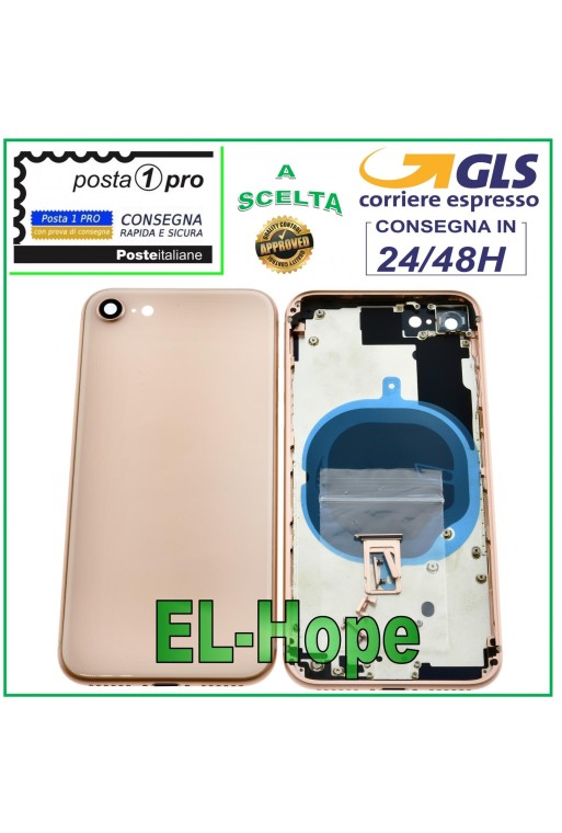 BACK CASE FRAME FOR APPLE IPHONE 8 8G BACK CASE COVER PINK GOLD