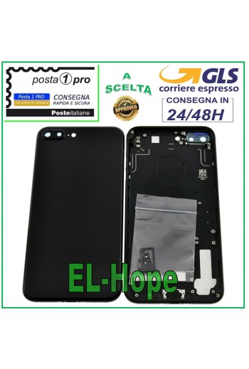 BACK BODY FRAME FOR APPLE IPHONE 7 PLUS CASE COVER GLOSSY BLACK