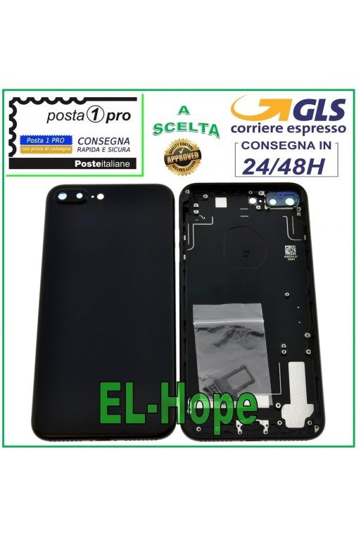 BACK BODY FRAME FOR APPLE IPHONE 7 PLUS CASE COVER MATT BLACK