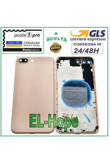 BACK CASE FRAME FOR APPLE IPHONE 8 PLUS BACK CASE COVER PINK GOLD