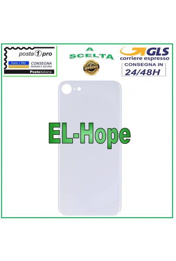GLASS BACK BODY BATTERY COVER FOR APPLE IPHONE 8 BACK CASE COVER WHITE