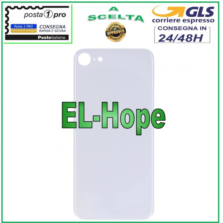 GLASS BACK BODY BATTERY COVER FOR APPLE IPHONE 8 BACK CASE COVER WHITE