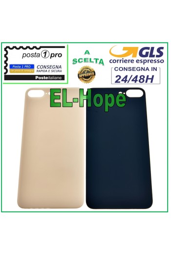 GLASS BACK BODY BATTERY COVER FOR APPLE IPHONE 8 PLUS COVER PINK GOLD
