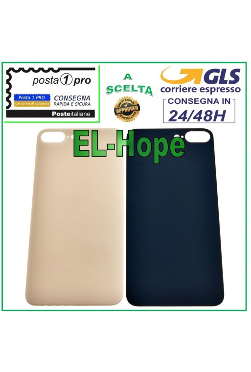 GLASS BACK BODY BATTERY COVER FOR APPLE IPHONE 8 PLUS COVER PINK GOLD