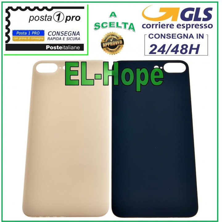 GLASS BACK BODY BATTERY COVER FOR APPLE IPHONE 8 PLUS COVER PINK GOLD