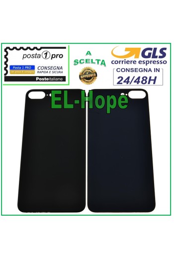 GLASS BACK BODY BATTERY COVER FOR APPLE IPHONE 8 PLUS COVER BLACK